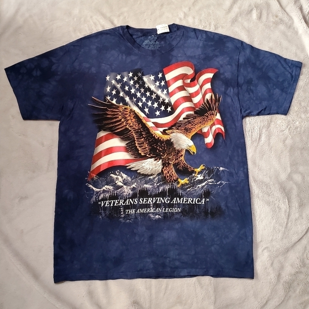 The Mountain Veterans Serving America Patriotic Eagle Shirt Size 2X NWT